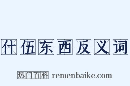 什伍东西反义词是什么意思的图片